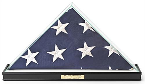 Personalized plaque flag display is great for honoring loved 