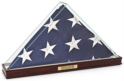 Commemorative American flag display fits 5' x 9.5' memorial banners