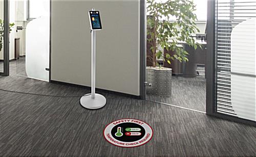 12 inch round safety first graphic floor decal