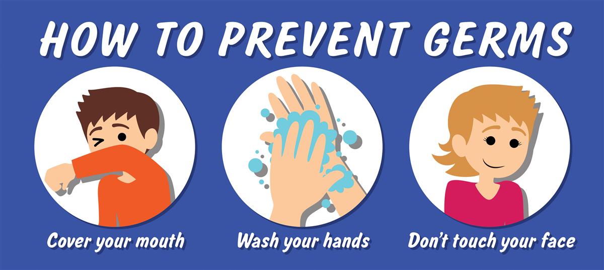 Germ Prevention Vinyl Floor Sticker 14 x 6 PrePrinted Graphic