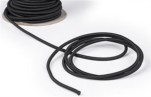 Uncoiled Cord of the 8-Barrier Black Low Profile Stanchion System