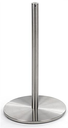 1 of the 4-Post Silver Low Profile Stanchion Barrier