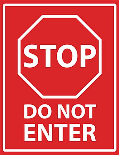 do not enter sign