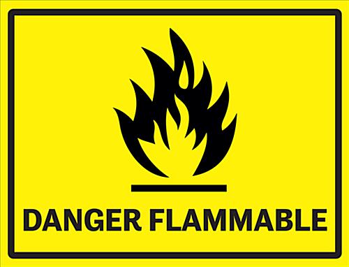 Flammable Gas Industrial Warning Sign | 24