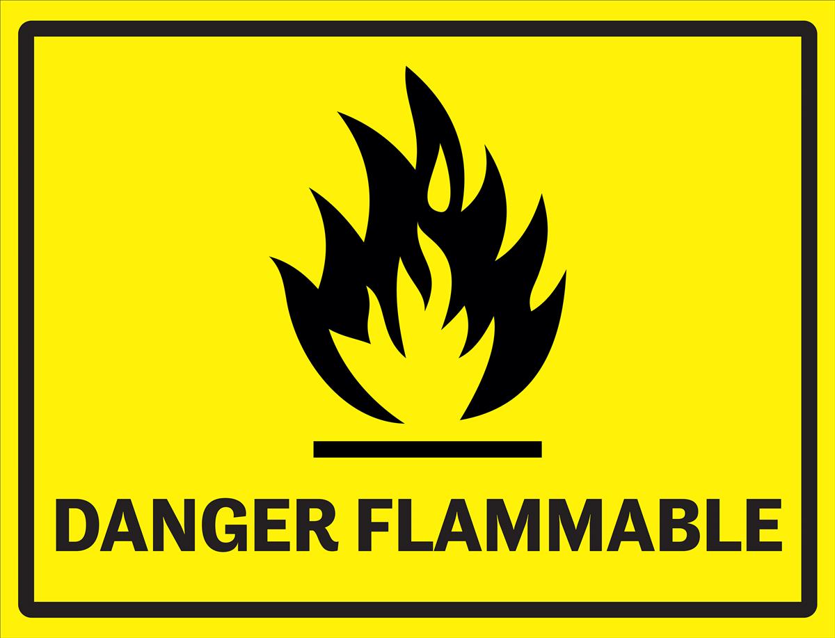 danger flammable sign