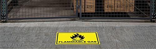 Vinyl flammable gas industrial warning sign with non-slip surface