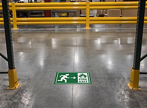 Vinyl non-slip safety fire exit sticker