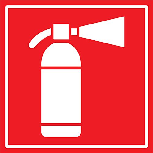 Industrial Fire Safety Decal | 24” x 24” Square Vinyl Signage