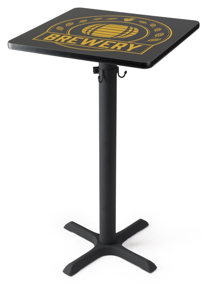 Round digital print-on cocktail table with personalized design