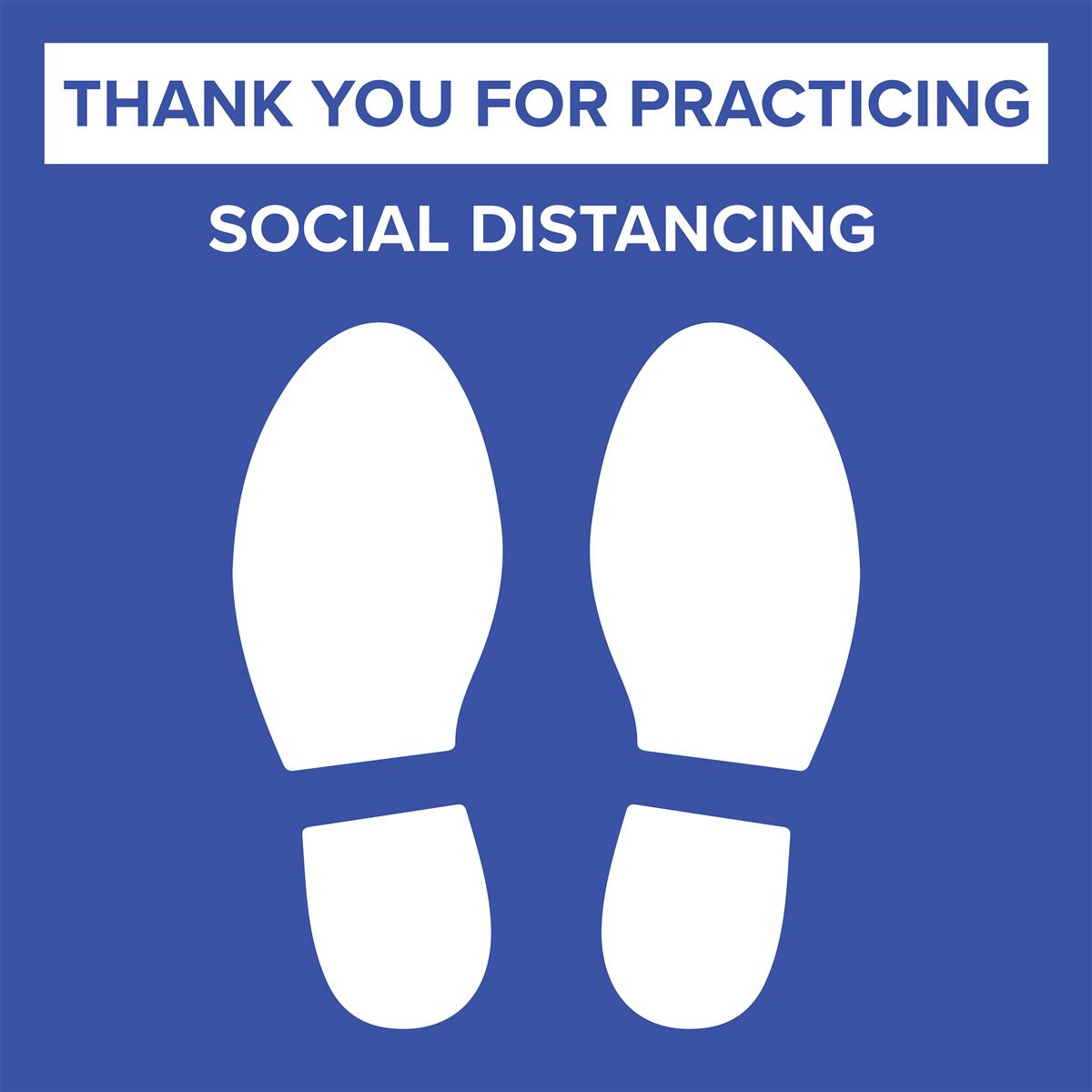 Social distancing floor stickers 