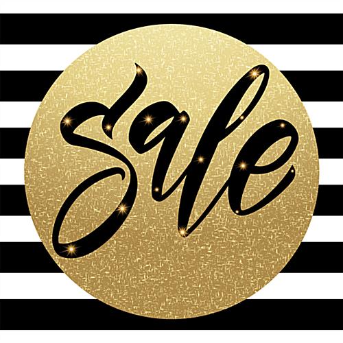 highly visible holiday store floor sale sticker