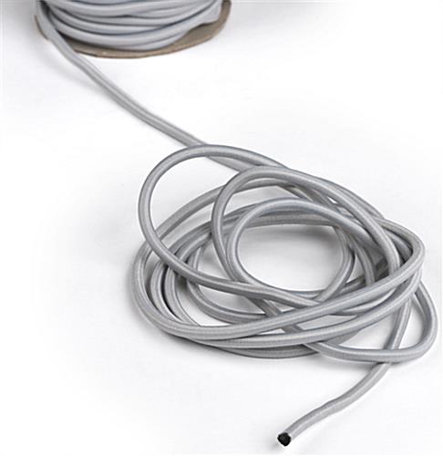 Included 100' Cord with the 8-Barrier Silver Gallery Stanchion Set