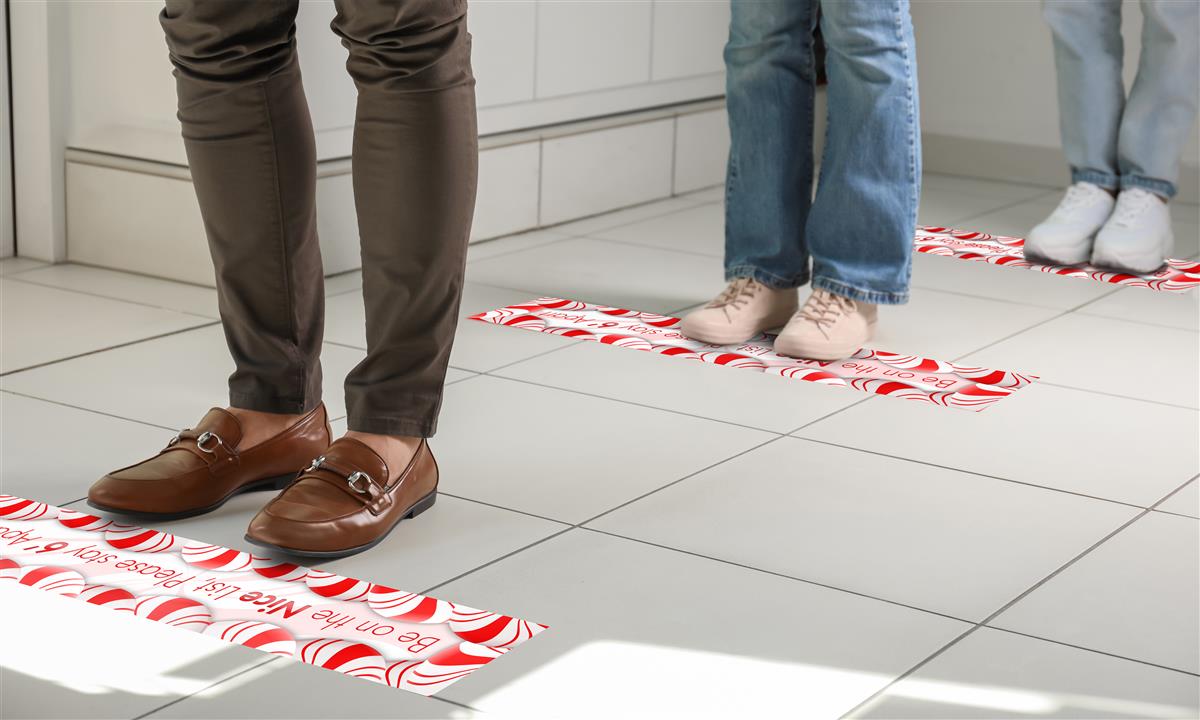 245mm  ANTI-SLIP Social distancing floor vinyl sticker Decal floor sticker 