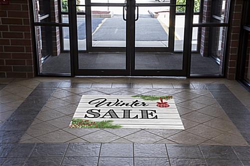 48" x 48" square "Winter Sale" floor decal for indoor or outdoor use
