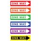 One way arrow floor decal with removable non-skid adhesive backing