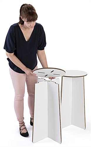 Cardboard party stools with simple setup