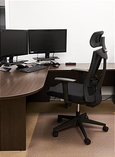 Ergonomic black mesh office chair is ideal while working 