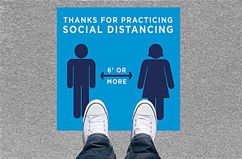Social distancing floor decal