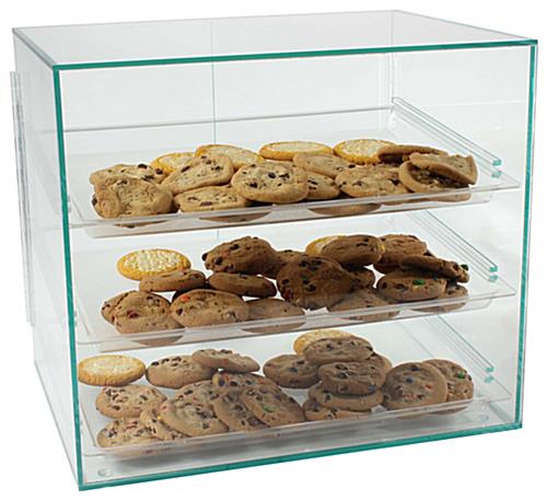 Cookie Display Case - Rear Loading & (3) Removable Trays