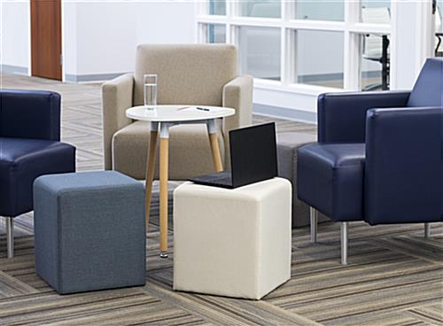 Soft seating cube in office setting
