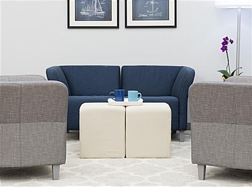 Soft seating cube in living room environment