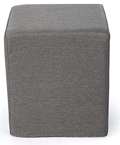 Cube ottoman seating with wood and foam construction