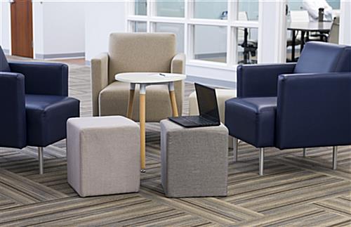 Cube ottoman seating in office environment