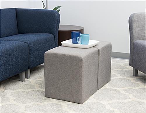 Cube ottoman seating in Office Setting
