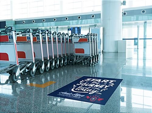 Custom removable floor decal with custom sizing 