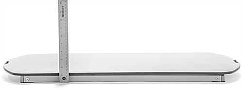 Height adjustable standing desk converter with slim profile