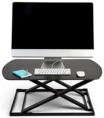 Standing desk converter riser with adjustable height