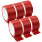 Red vinyl floor tape will adhere to cement floors