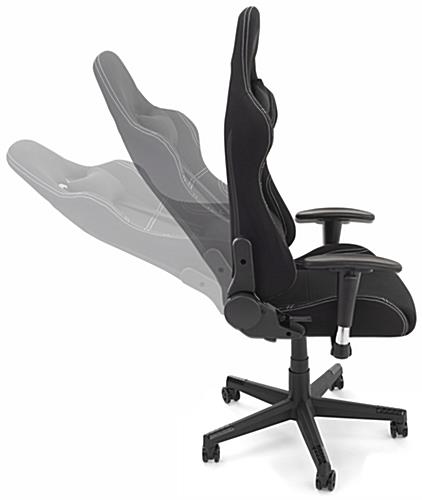 PC gaming chair features 150 degree tilt back functionality