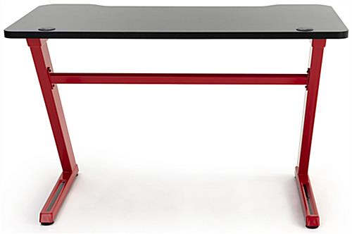 Ergonomic gaming z desk features 40 inch wide reinforced crossbar 