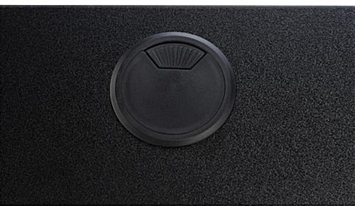 Gaming desk computer table with set of two cable grommets