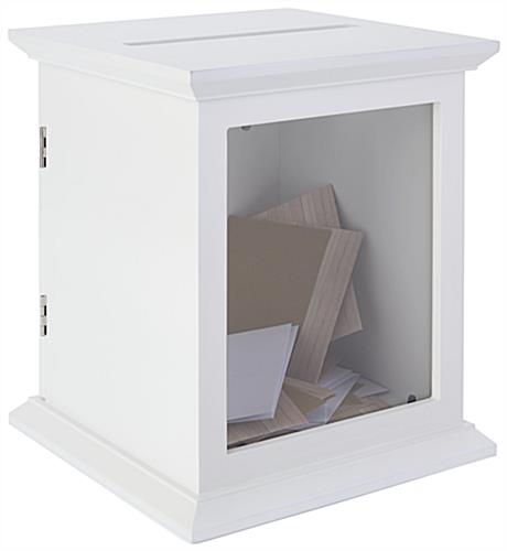 White card box with photo frame and fully enclosed frame 