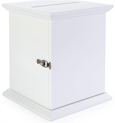 White card box with photo frame and 9" wide door opening 