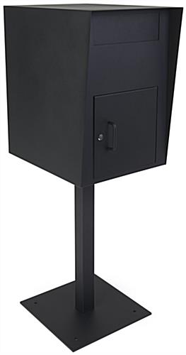 Pedestal drop box with durable steel build