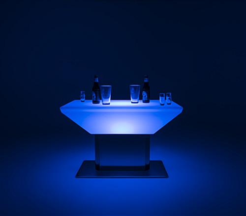 modern LED glow coffee table with elegant lighting