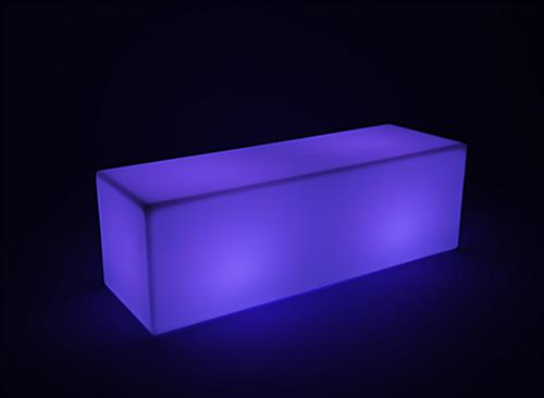multicolored LED lounge bench