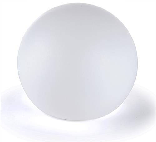LED ball table light with frosted white finish