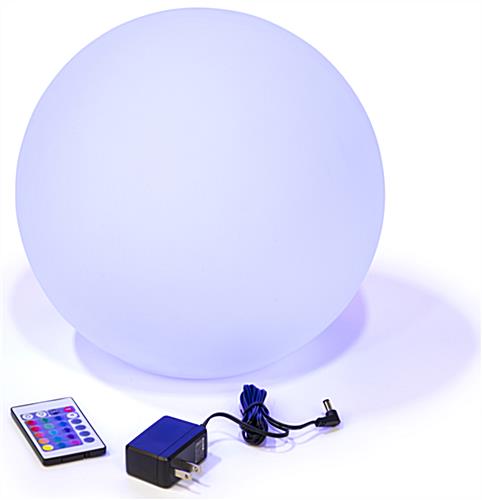 LED ball lamp includes power source and remote control