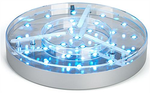 LED under table light with clear cover and silver base