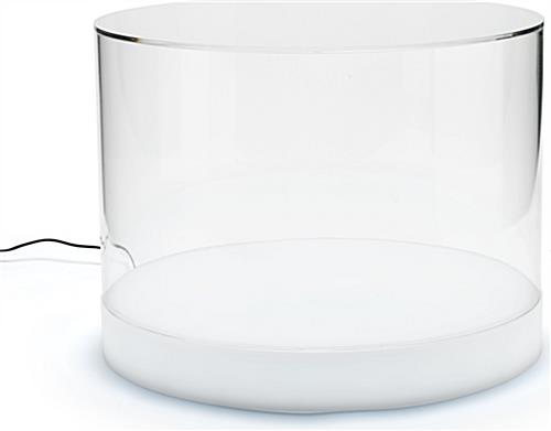 LED acrylic display cylinder with 16" diameter