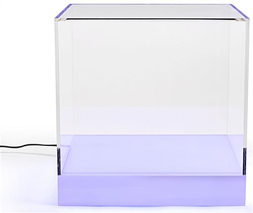 LED lighted display cube with 5-foot Power Cord