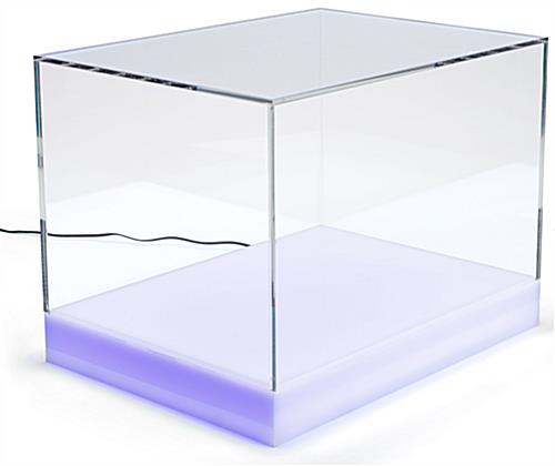 Countertop led collectables display case with power cord