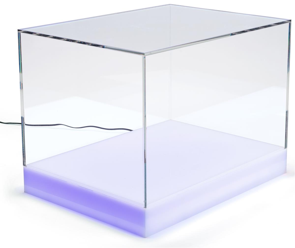 Lisanl Acrylic Display Box Dustproof Model Show Case Colorful LED Lights High Quality