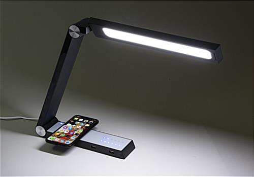 Custom task lamp charger with LED illumination