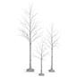 Lighted birch tree with adjustable wired branches