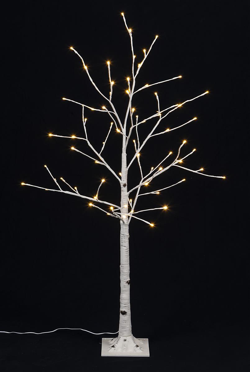 Lighted birch tree with overall height of 50 inches